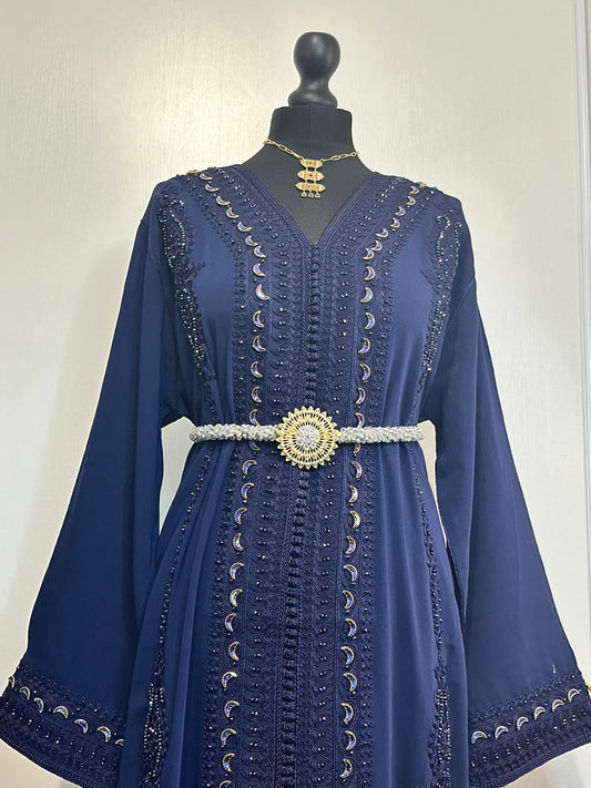 Caftan bleu marin